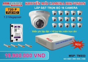 Lắp Đặt 16 Camera Hik-Vision 1.0 Megapixel