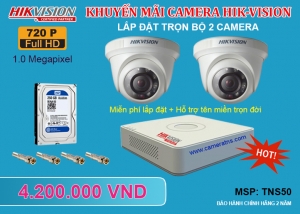 Lắp Đặt Trọn Gói 02 Camera HIK-Vision