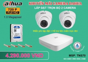 Lắp Đặt 02 Camera Dahua 1.0 Megapixel