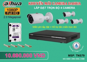 Lắp Đặt 04 Camera Dahua 2.0 Megapixel