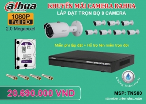 Lắp Đặt 08 Camera Dahua 2.0Megapixel