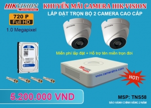 Lắp Đặt 02 Camera Hik-Vision 1.0 Megapixel VIP