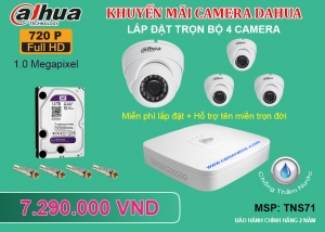 Lắp Đặt 04 Camera Dahua 1.0 Megapixel