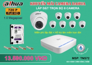 Lắp Đặt 08 Camera Dahua 1.0 Megapixel