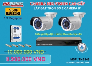 Lắp Đặt 02 Camera IP 1.3 HIK-Vision Cao Cấp